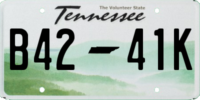 TN license plate B4241K
