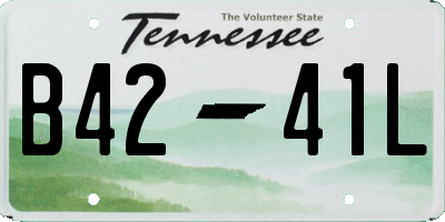 TN license plate B4241L