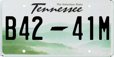 TN license plate B4241M
