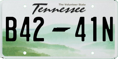 TN license plate B4241N