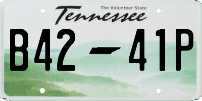 TN license plate B4241P
