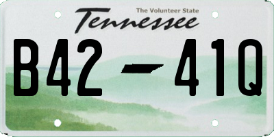 TN license plate B4241Q