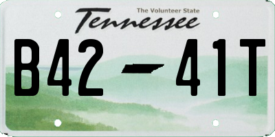 TN license plate B4241T