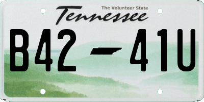 TN license plate B4241U