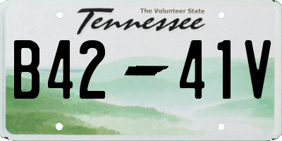 TN license plate B4241V