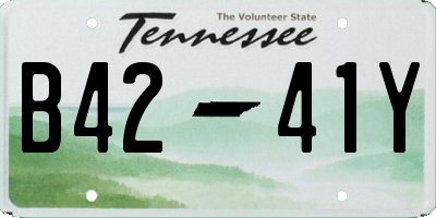TN license plate B4241Y