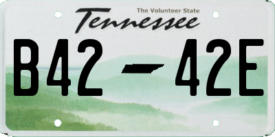 TN license plate B4242E