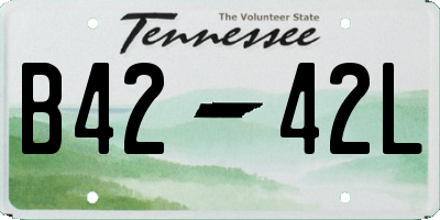 TN license plate B4242L