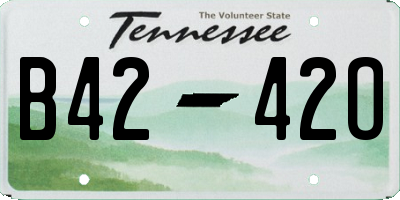 TN license plate B4242O