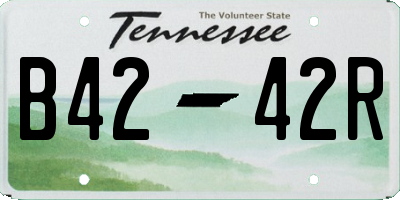 TN license plate B4242R
