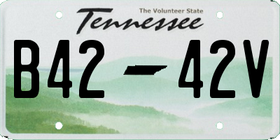 TN license plate B4242V
