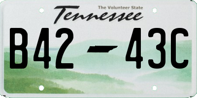 TN license plate B4243C