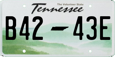 TN license plate B4243E