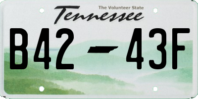 TN license plate B4243F