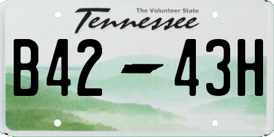 TN license plate B4243H