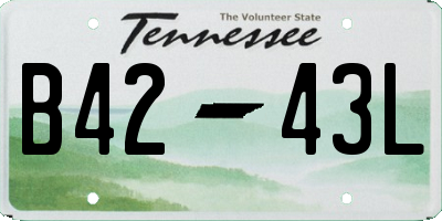TN license plate B4243L