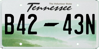 TN license plate B4243N