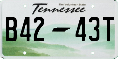 TN license plate B4243T