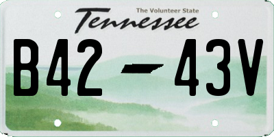 TN license plate B4243V