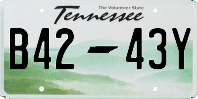 TN license plate B4243Y
