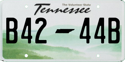 TN license plate B4244B