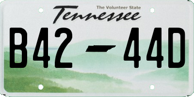 TN license plate B4244D