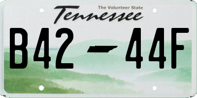 TN license plate B4244F