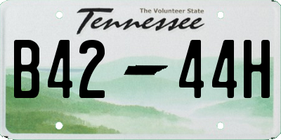 TN license plate B4244H