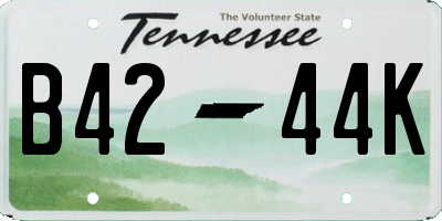 TN license plate B4244K