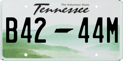 TN license plate B4244M