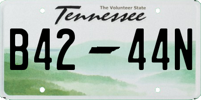 TN license plate B4244N