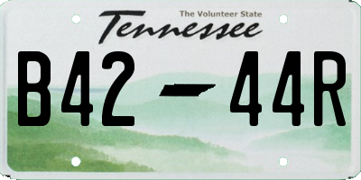 TN license plate B4244R