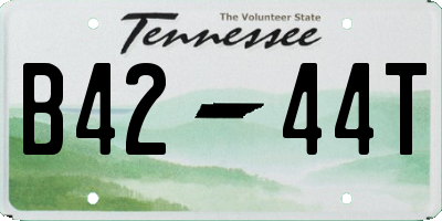 TN license plate B4244T