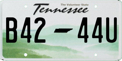 TN license plate B4244U