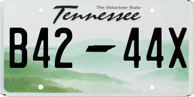 TN license plate B4244X