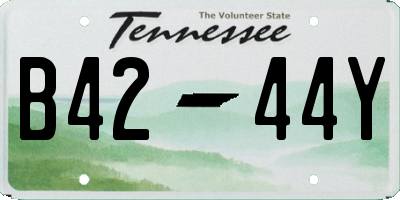 TN license plate B4244Y