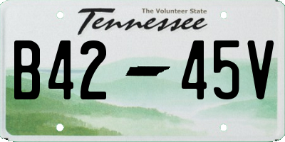 TN license plate B4245V
