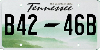 TN license plate B4246B