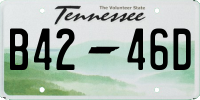 TN license plate B4246D