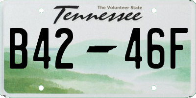 TN license plate B4246F