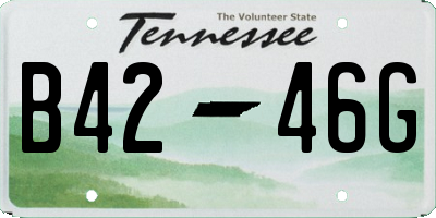 TN license plate B4246G