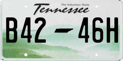 TN license plate B4246H