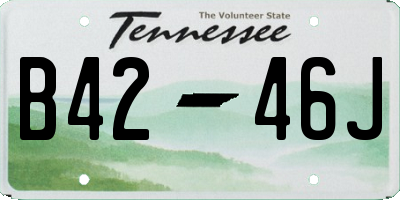 TN license plate B4246J