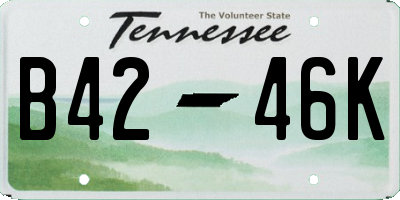 TN license plate B4246K