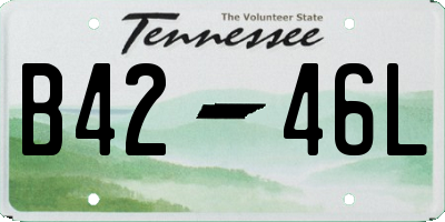 TN license plate B4246L