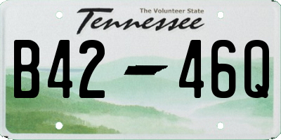 TN license plate B4246Q