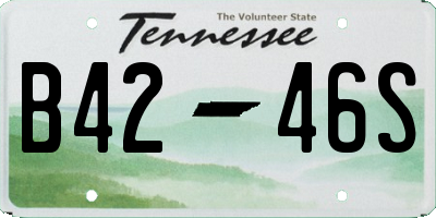 TN license plate B4246S