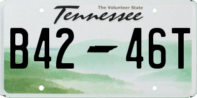 TN license plate B4246T