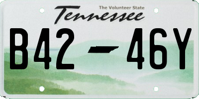 TN license plate B4246Y