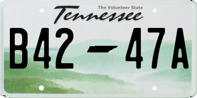 TN license plate B4247A